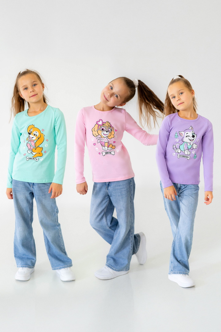 Комплект для дівчаток з 3-х лонгслівів